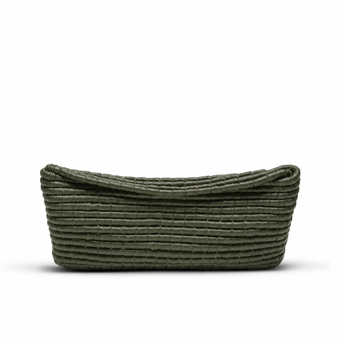 Bera Design Laguna Pickle Green el örgüsü deri clutch çanta