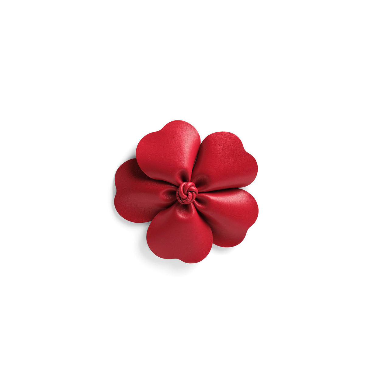 Bera Design Flora Charm Ruby kırmızı deri çiçek çanta aksesuarı